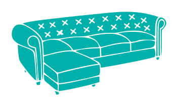 Большой угловой кожаный диван